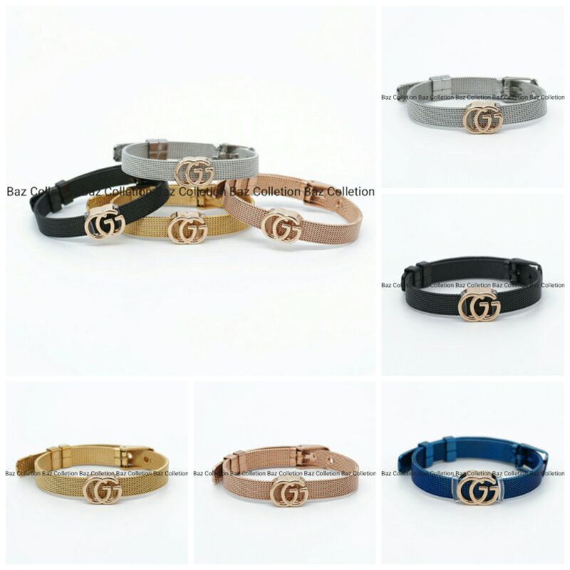 Gelang titanium gesper gelang liontin emas mainan