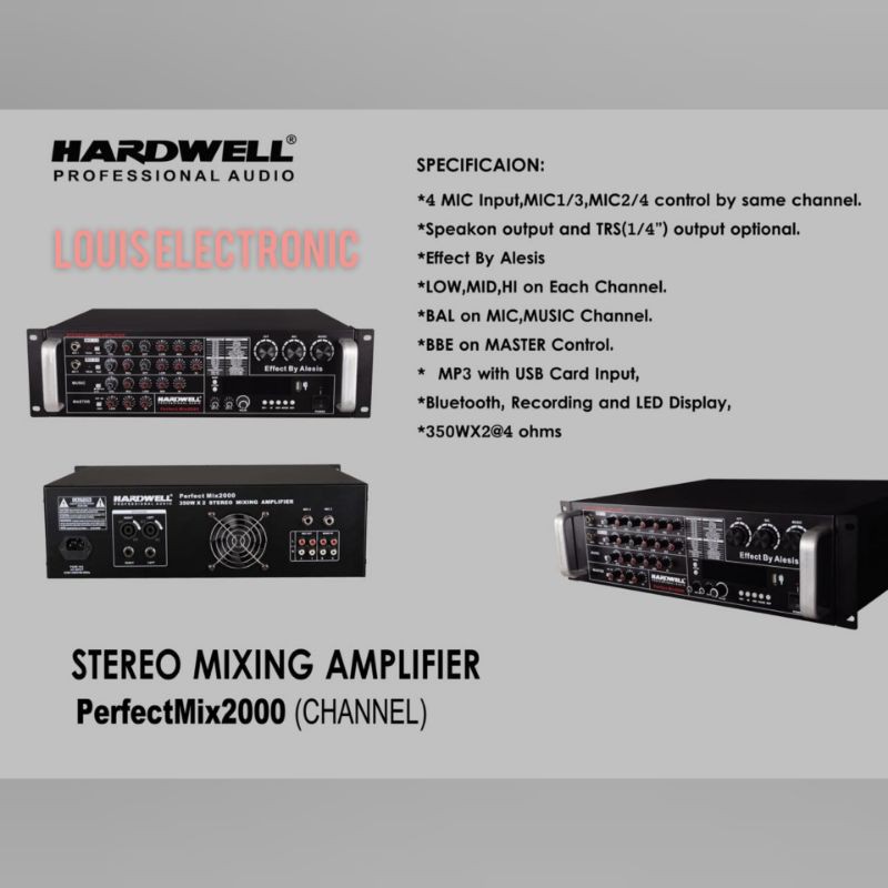 Power Amplifier Karaoke Hardwell PerfectMix 2000 Original