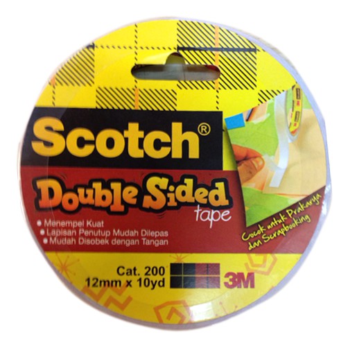 Double Tape 3M Solatip Lakban 12 mm x 100 Y 200 SCOTCH