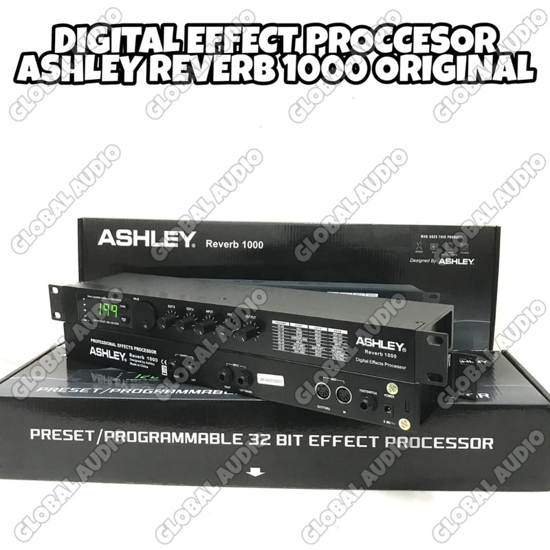 Efek Vocal Ashley Reverb 1000 Original Profesional Digital Effect Processor Reverb1000 Bagus Murah (