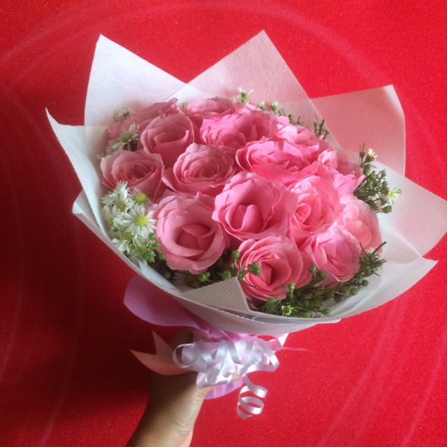 Buket bunga mawar asli di bandung