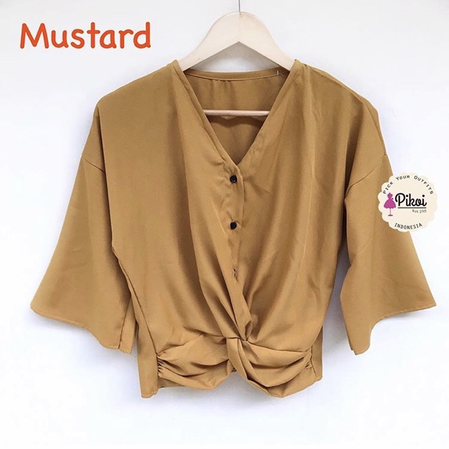 Button shirt / baju korea murah / atasan wanita bangkok / baju impor murah / vintage kekinian / 1925