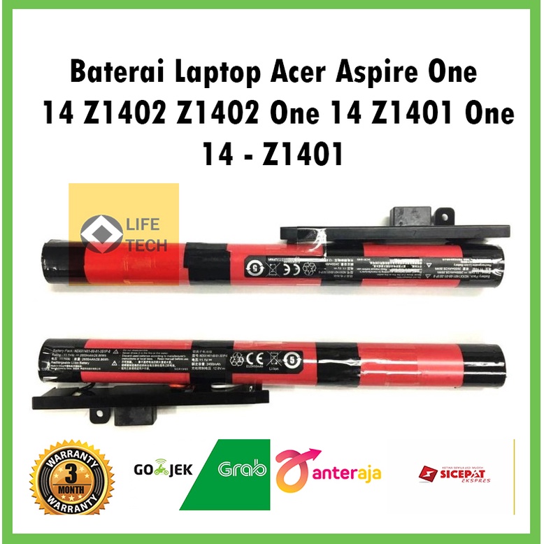 Battery Baterai Laptop Notebook z3 Acer Aspire 14 Z1402 Z1402 One b14 Z1401 One 14 - Z1401 NC4782-3600 NH4-78-2S1P2200-0