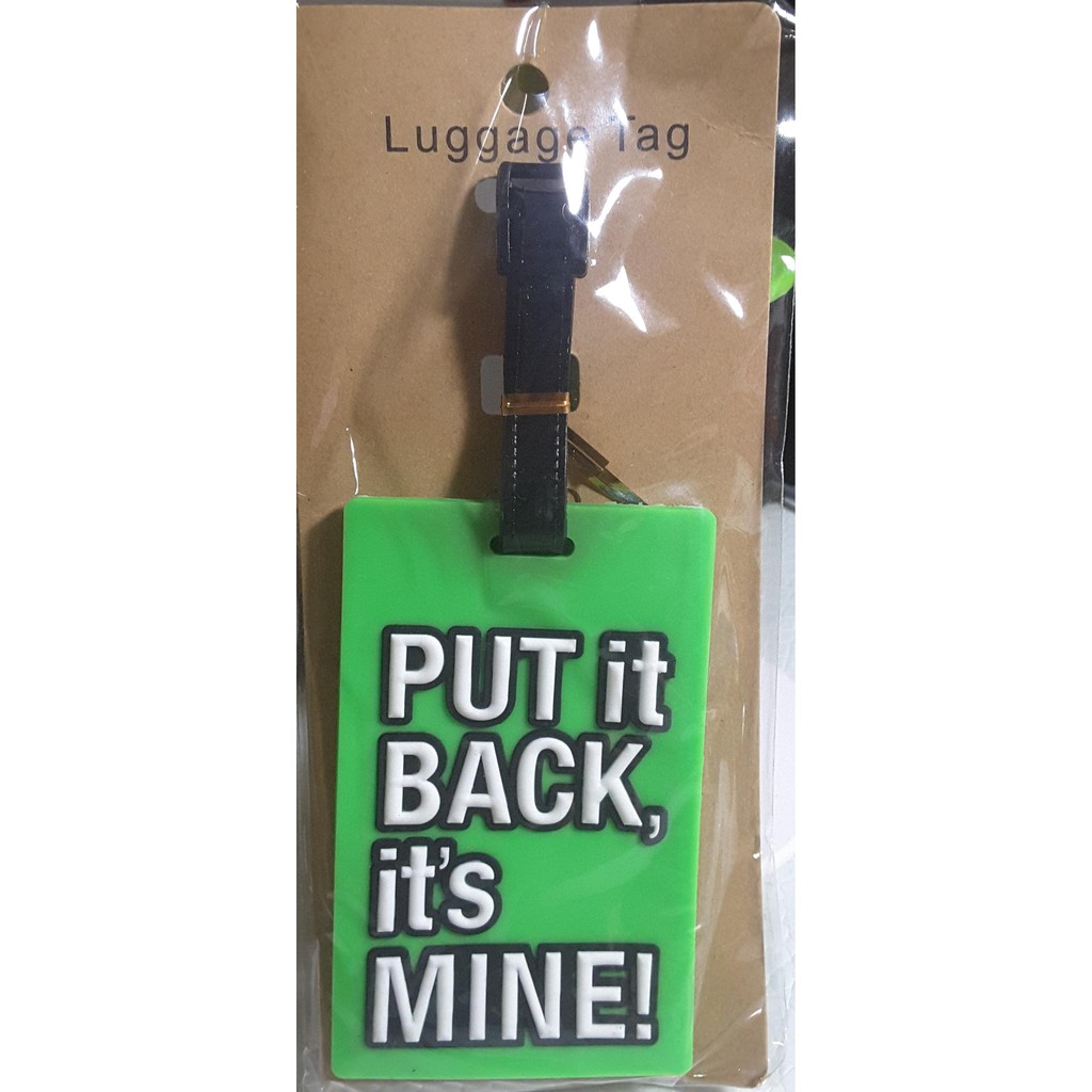 Luggage Tag - Put It Back