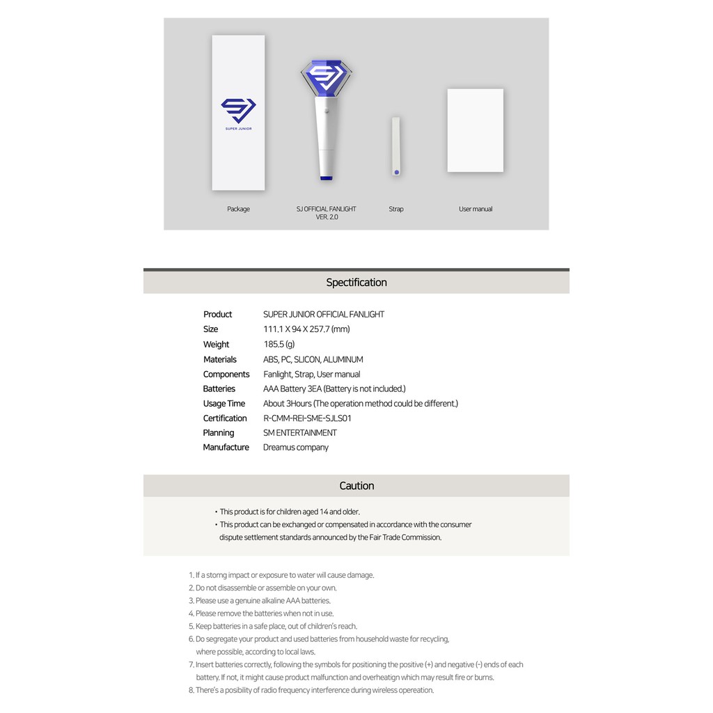 SUPER JUNIOR - Official Fan Light Stick VER.2.0