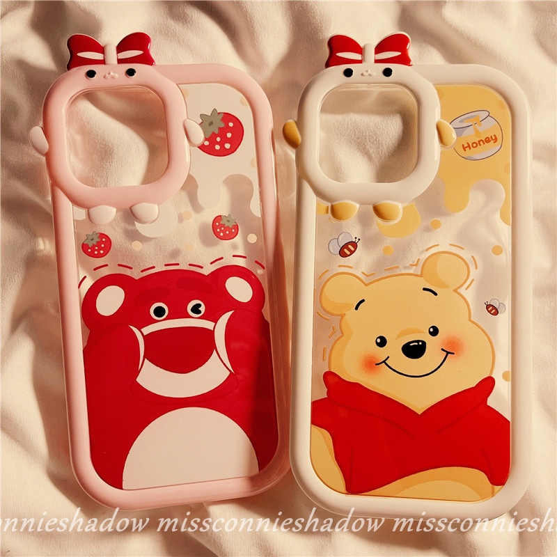 Soft Case TPU Motif Kartun Winnie the Pooh 3D Untuk IPhone 12 11 13 Pro MAX 6 6S 7 8 Plus XR 14 Plus X XS MAX