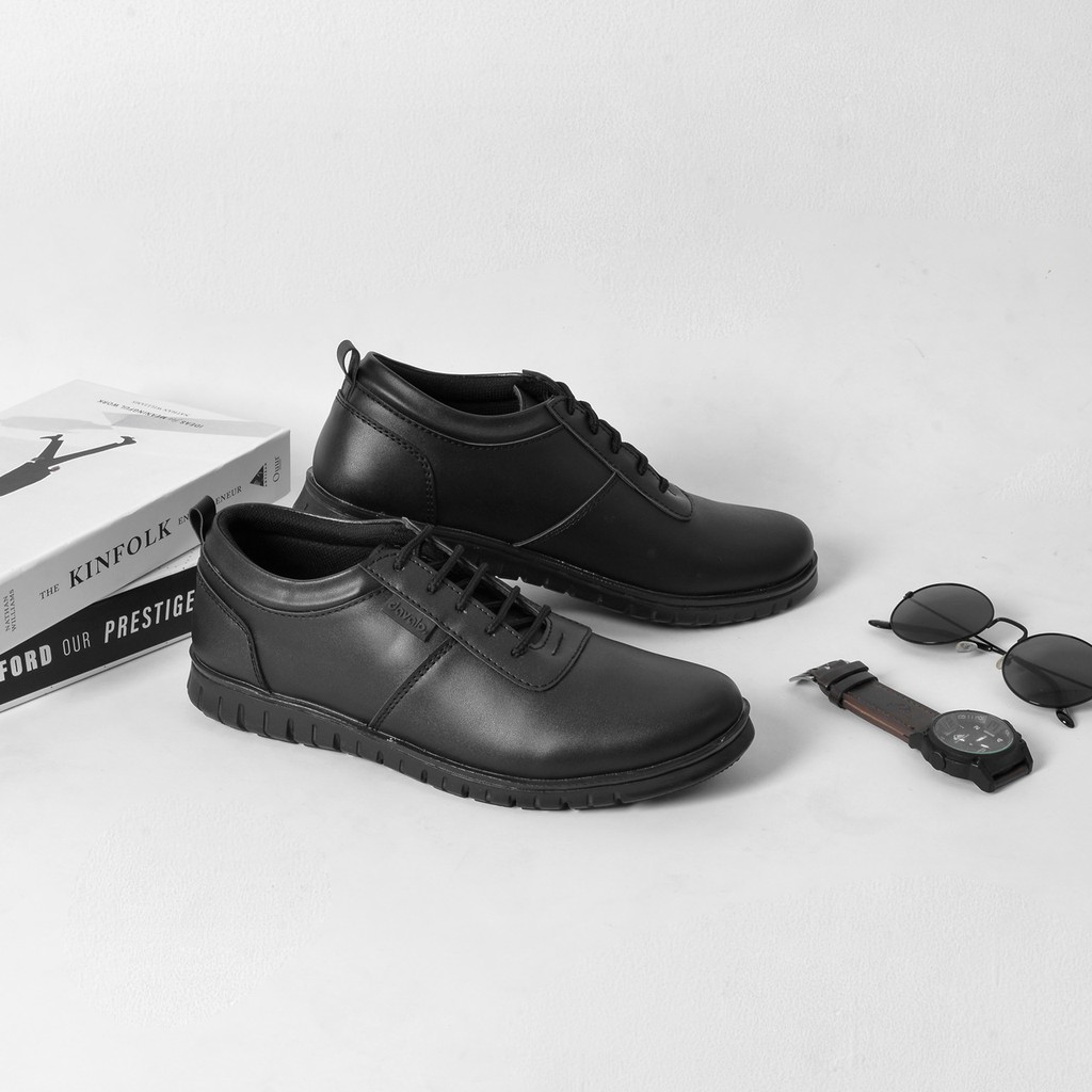Sepatu Pantofel Pria Formal Casual Kerja Kantor d098 | Pantofel Hitam Pria-4