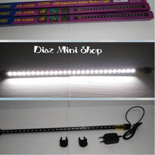 Pgt Lampu Celup Aquarium Led Cs L500 Panjang 50 Cm Putih