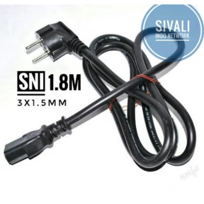 KABEL POWER CPU MONITOR 3X1.5MM SNI 1.8METER - KUALITAS BAGUS