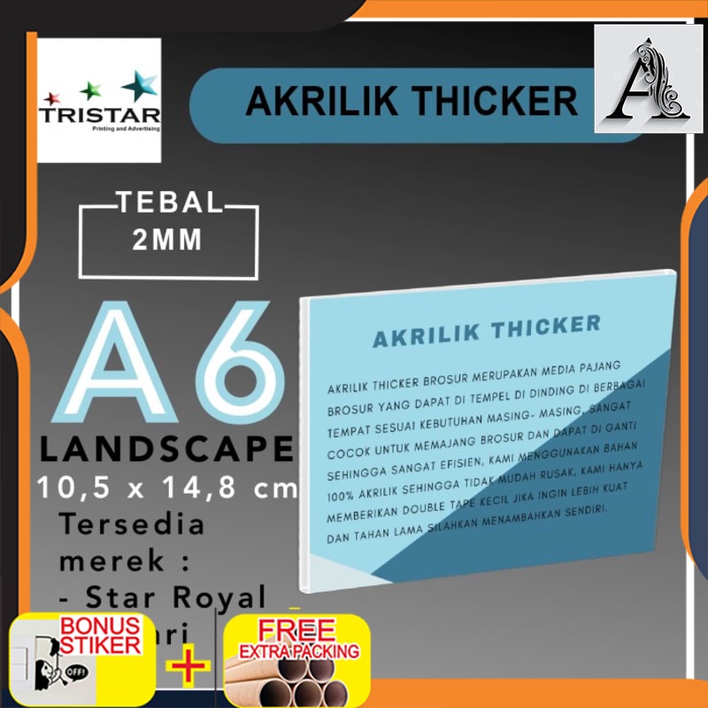 

Terlaris akrilik thicker Frame uk A6 Landscape
