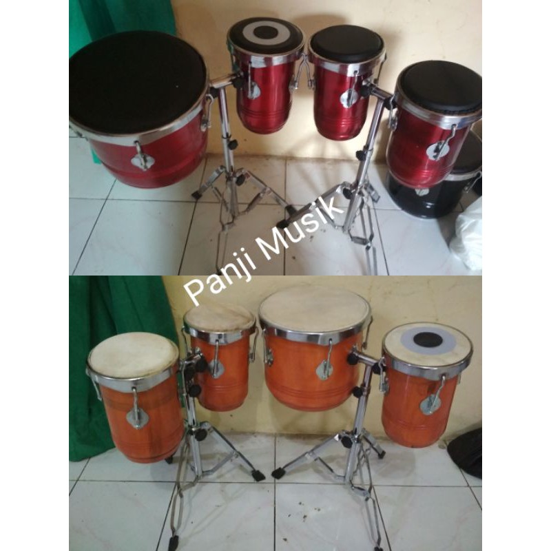 Kendang ketipung dangdut&kendang kempul mini kulit hitam koplo