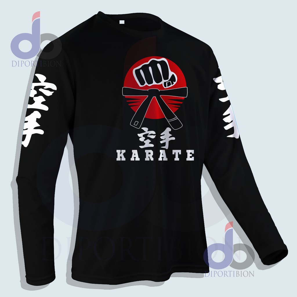 Kaos Lengan Panjang Karate / Kaos Karate /Kaos Lengan Panjang