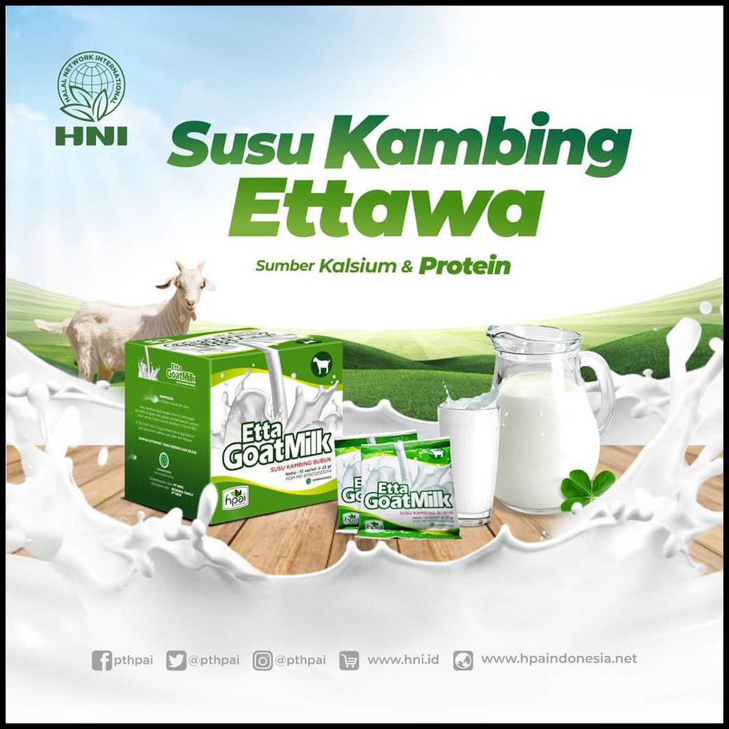 

Original Hni-Hpai | Etta Goat Milk | Dengan Protein Setara Asi Asli