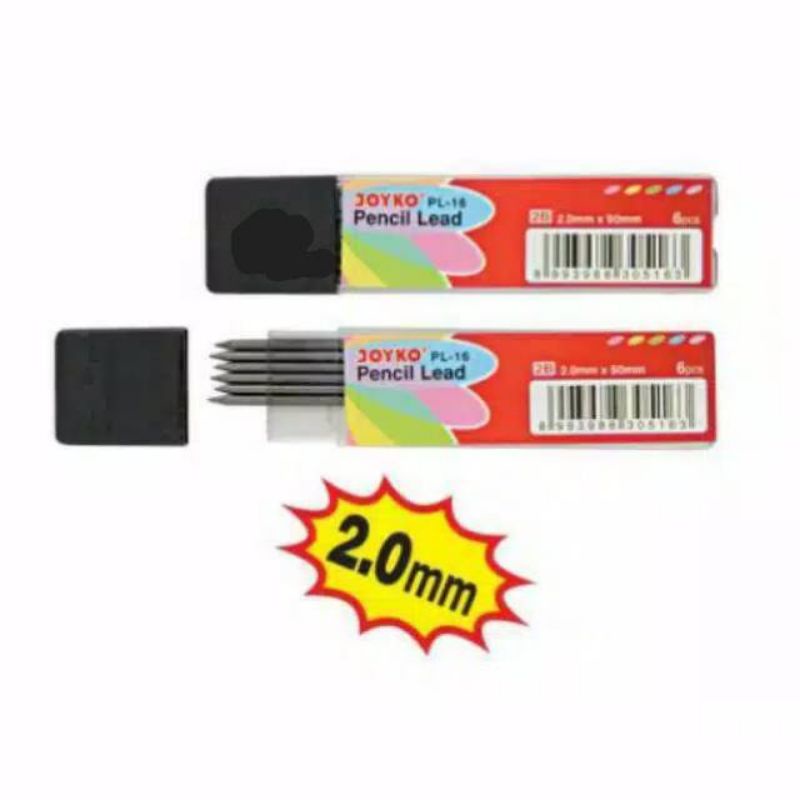 

♥️ Pencil Lead / Isi Pensil Mekanik Murah Joyko 2.0 (PL-16) 2B♥️