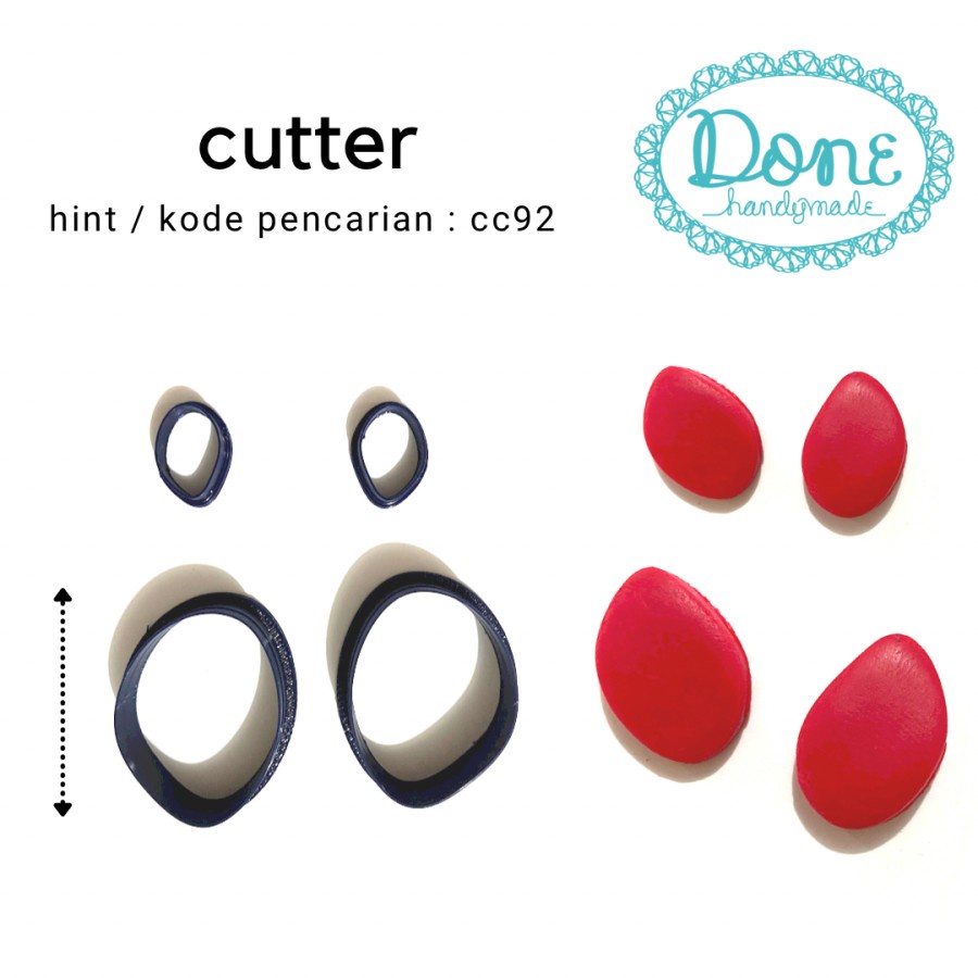 Cutter clay cutter fondant cetakan fondant cetakan anting cc92