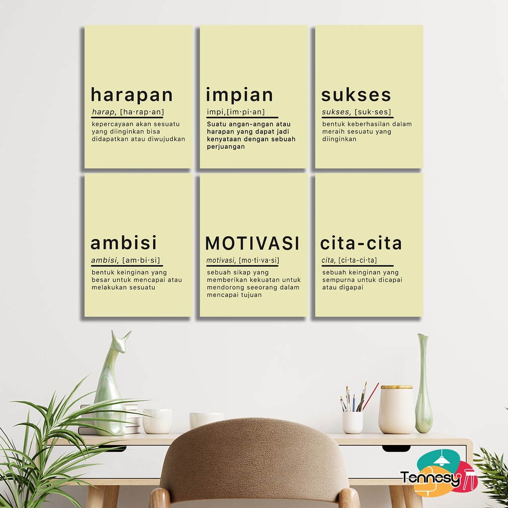 TENNESY HIASAN DINDING QUOTE KUTIPAN MOTIVASI 15x20CM WALL DECOR PAJANGAN KAYU DEKORASI DINDING KAMAR TIDUR RUMAH