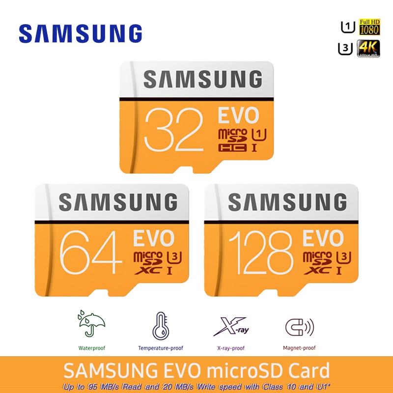 SAMSUNG EVO Plus/PRO Enduran microsd card 256GB 128GB U3/U1 Class10 SDXC/SDHC Memory Card