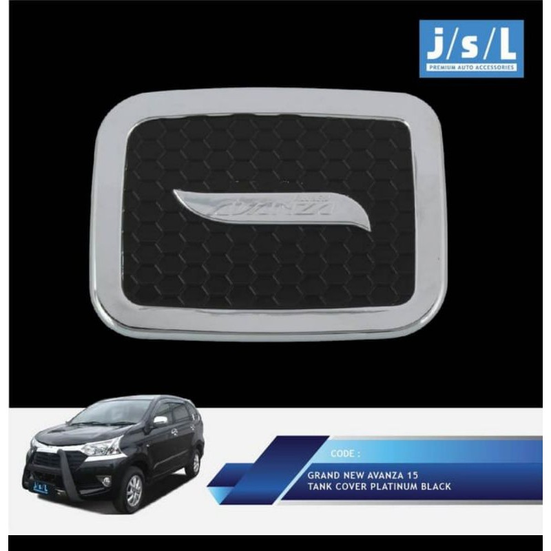 tank cover/ tutup tangki mobil Xenia Avanza 2012-2019 platinum Hitam chrome jsl