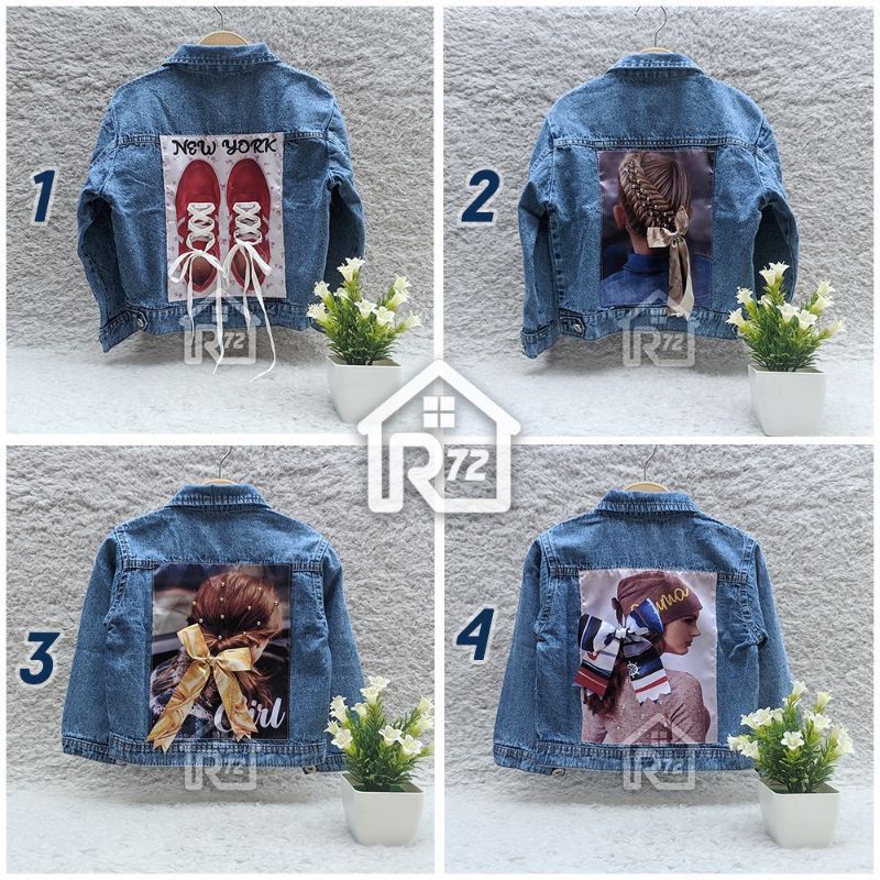 JAKET JEANS ANAK VARIASI  PITA USIA 1-10 THN