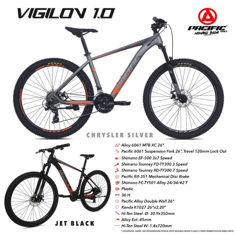 Sepeda Gunung / MTB 26" Pacific Vigilon 1.0