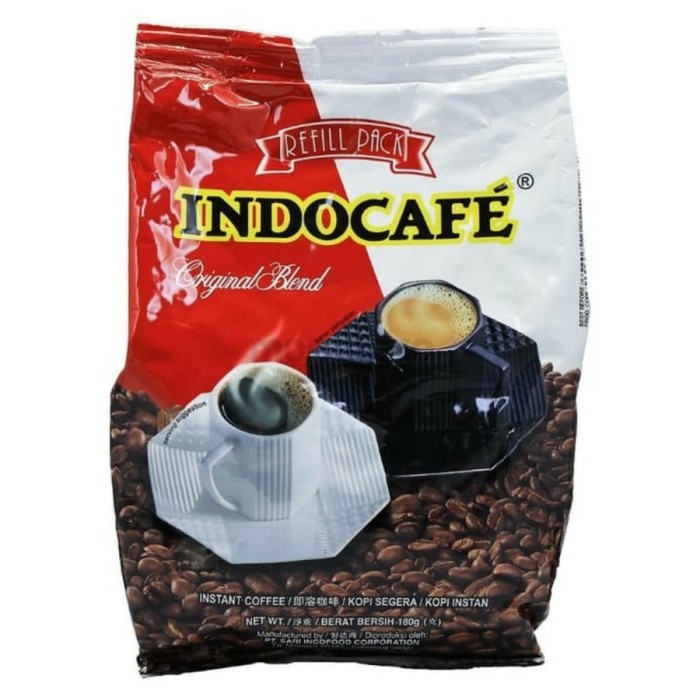 

PROMO COFFEE INDOCAFE ORIGINAL BLEND REFILL 180gr-Kopi Biji Arabika Robusta