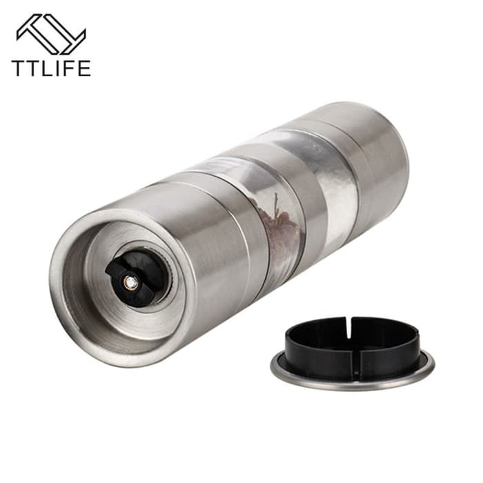 

TTLIFE Stainless Steel Portabel Manual Lada Garam Mill Grinder Dapur