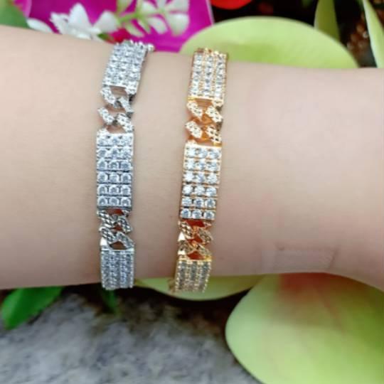 ➶ Gelang plat lapis emas ➩