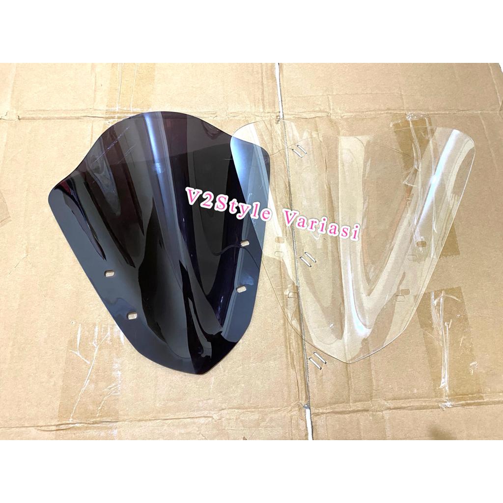 VISOR YAMAHA ALL AEROX NEW OLD WINDSHIELD YAMAHA AEROX 155 BARU LAMA KACA ANGIN DEPAN BENING RYBEN TRANSARAN SMOKE  ACRILIC TEBAL WINSIL WINDSIL WINDSHIL WINDSHILD WINDSHIL