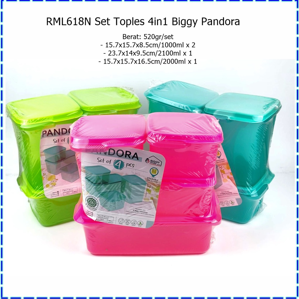 [4in1] RML618N Set Toples 4in1 Biggy Pandora