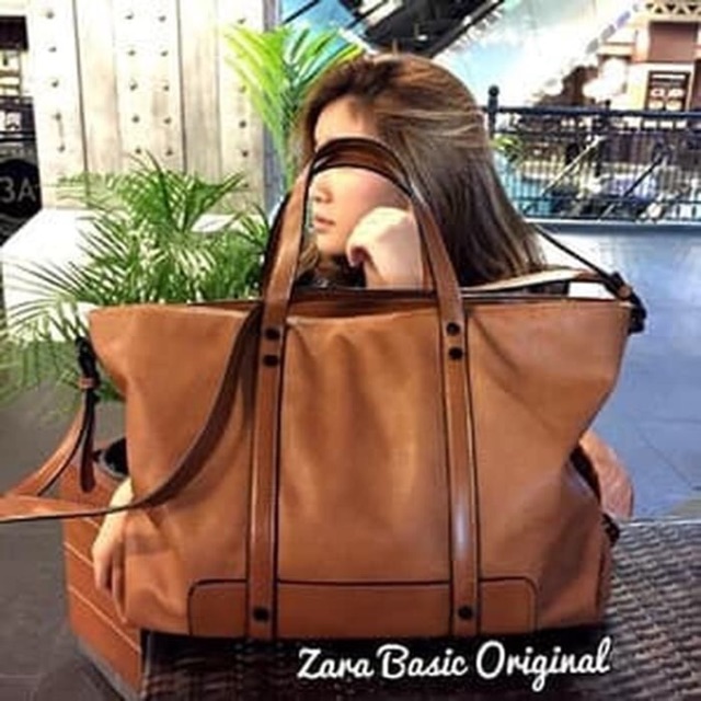 Tas Wanita Zara Basic Original Hitam,Tosca,Camel,Red