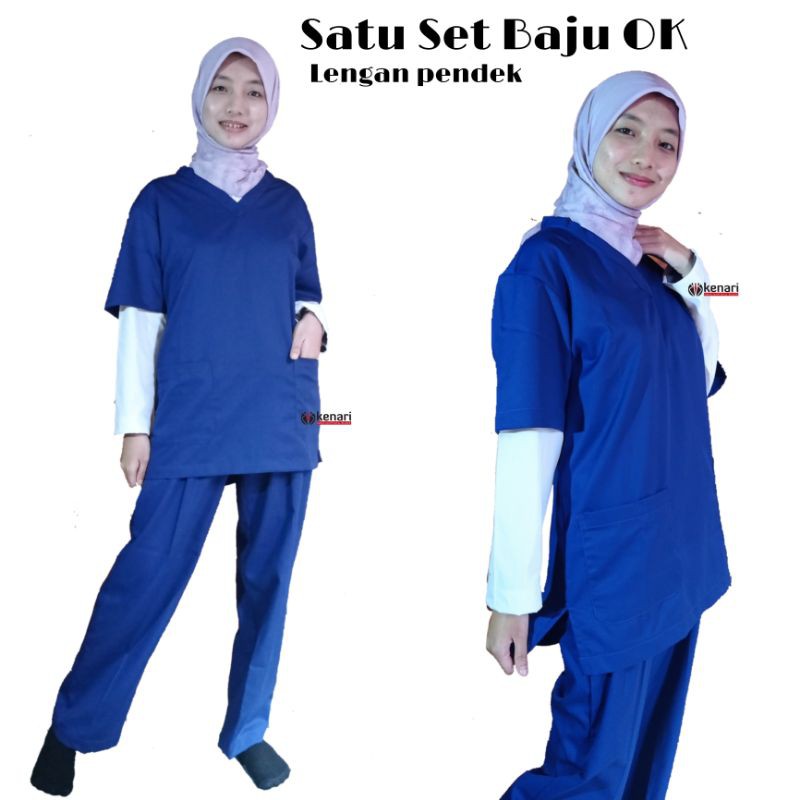 Jual Set Baju Ok Baju Jaga Baju Ok Lengan Pendek Seragam Perawat