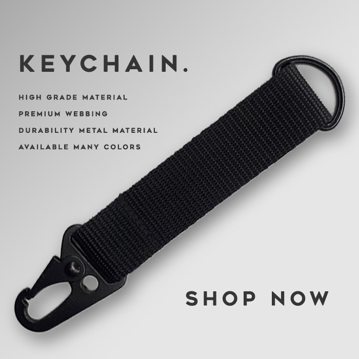 Gantungan Kunci Keychain Webing Nylon Premium Snaphock Quickdraw Carabiner