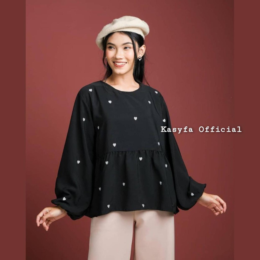 LOVIANA BLOUSE // ATASAN BORDIR LOVE