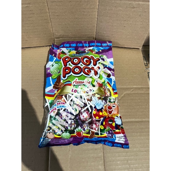 

S&M POGY POGY ASSORTED LOLLIPOP BAG ISI 50pcs