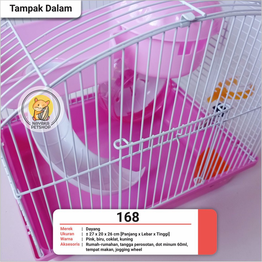 Dayang 168 Kandang Hewan Hamster Tingkat 2 Lantai