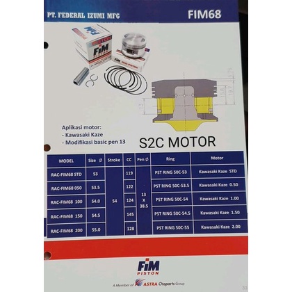 Beli piston kit KAZE Fim