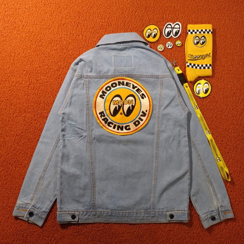 Backpatch bordir MOONEYES Satu paket hemat Free Socks / Patch Best Quality