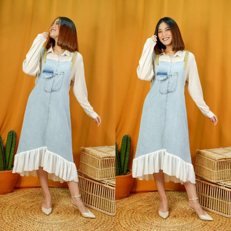 Rihanna Denim Overall / dress denim / overall.