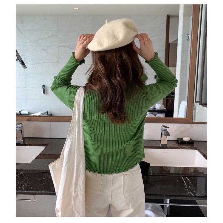 【Bayar di tempat】Temperamen wanita korea all-match sweater pendek Tipis Semua pertandingan/ korean cardy/ crop cardy/ cardigan crop