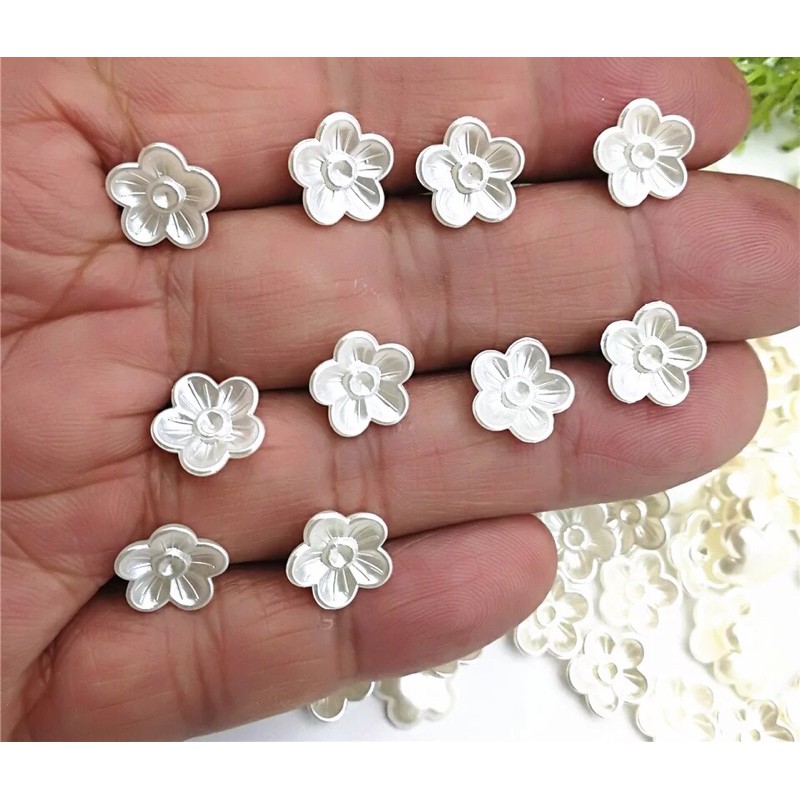 RESIN BUNGA GARDENIA WHITE BAHAN CRAFT BAHAN TASBIH DIGITAL BLING BLING