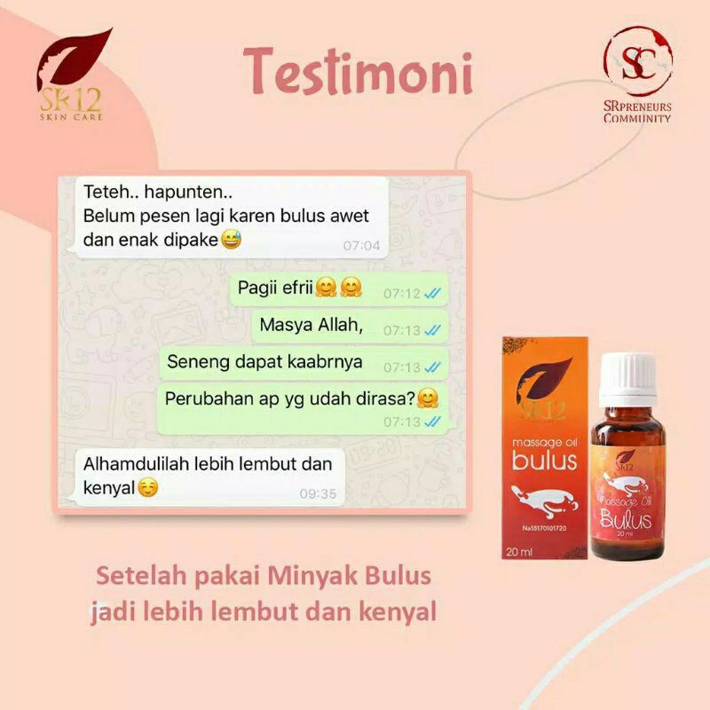 MINYAK BULUS SR12 BEST SELLER!! MINYAK BULUS ORIGINAL / MASSAGE OIL BULUS SR12 / BPOM DAN TIDAK AMIS / TREATMENT PERAWATAN WAJAH DAN TUBUH