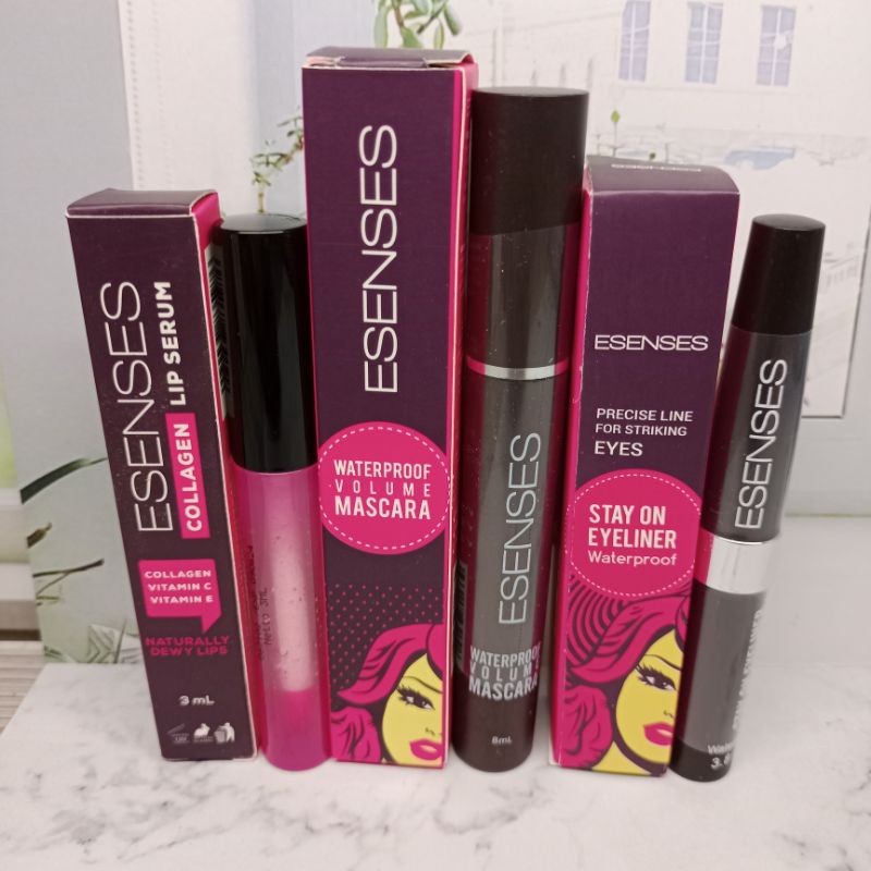 {ORIGINAL}Mascara Esenses-Eyeliner Esenses-Lip Serum Esenses