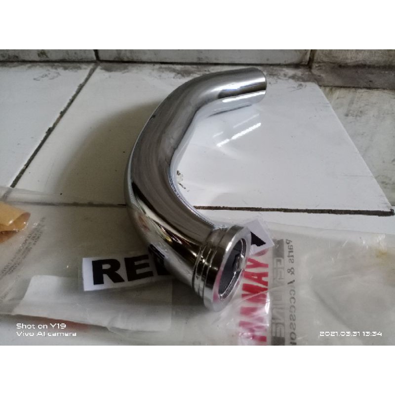 100%ORIGINAL LEHER LEHERAN KNALPOT YAMAHA RXK RX KING RXS SPECIAL OLD LAMA NEW YGP ASLI 4X8-E4611-01