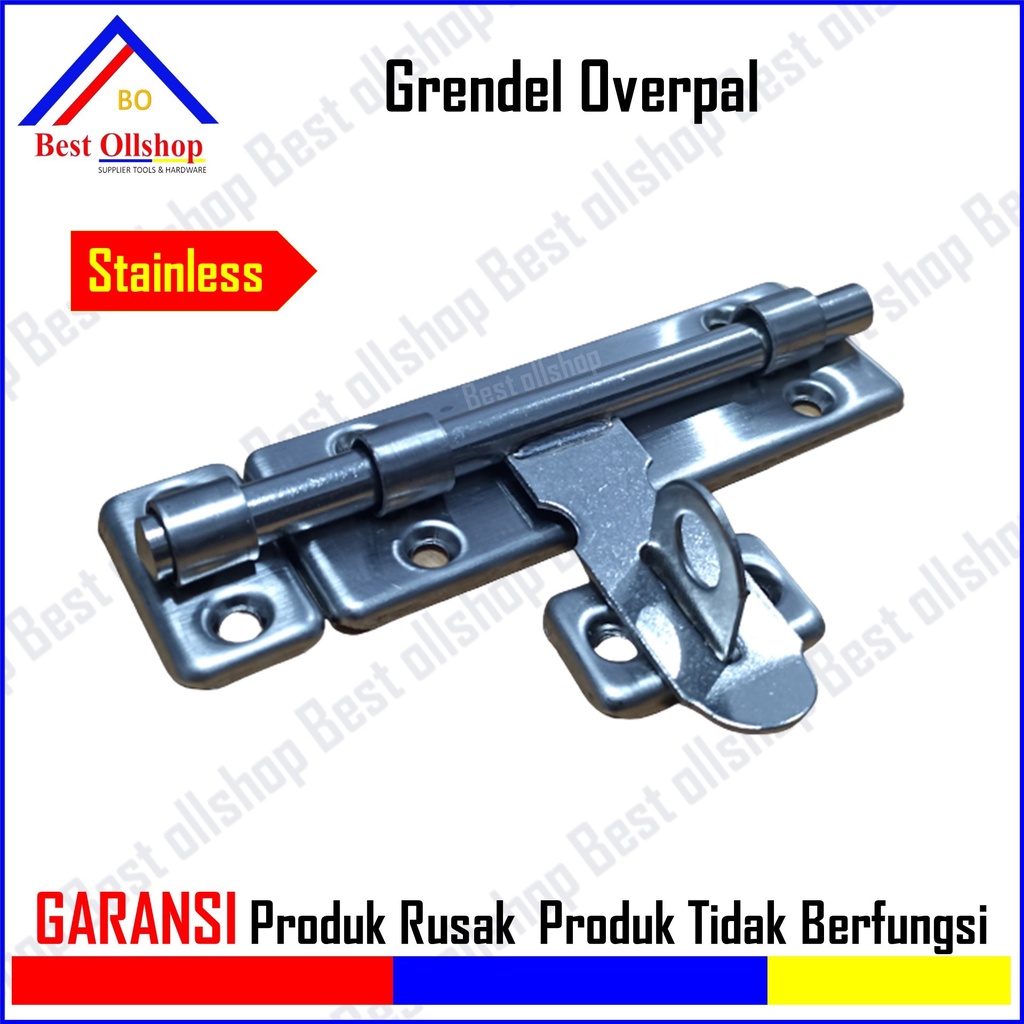 Grendel Overpal 4&quot; Inci In Gembok Slot Gerendel Overval Pengaman Pintu Jendela Gudang 4 Inch Gerendel Selot 8 Inch Stainless Asli