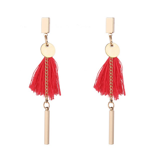 LRC Anting Tusuk Fashion Tassel Decorated Y6019X