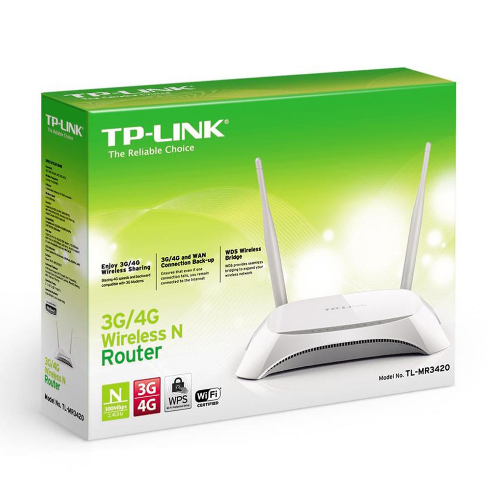 Trend-TP-LINK TL-MR3420 3G/4G Wireless N Router USB Vertion 3.0 Up to 300 Mbps - Putih