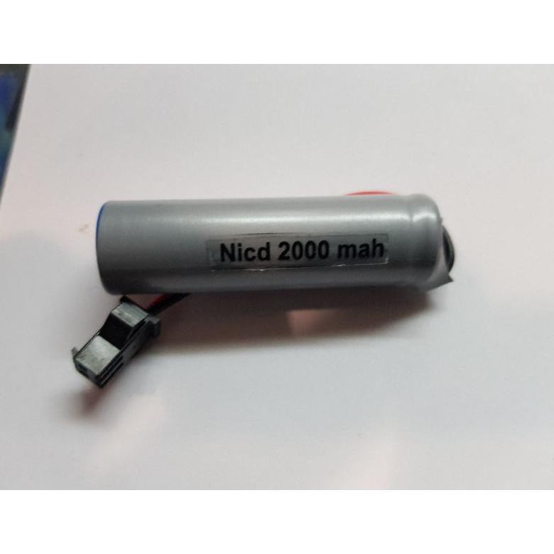 BEST PRODUK BATERAI RC CAR ROCK CLAWLER 3.6V 2/3 AA 2000MAH NICD SOCKET HITAM 3,6V / 3,7V NIMH