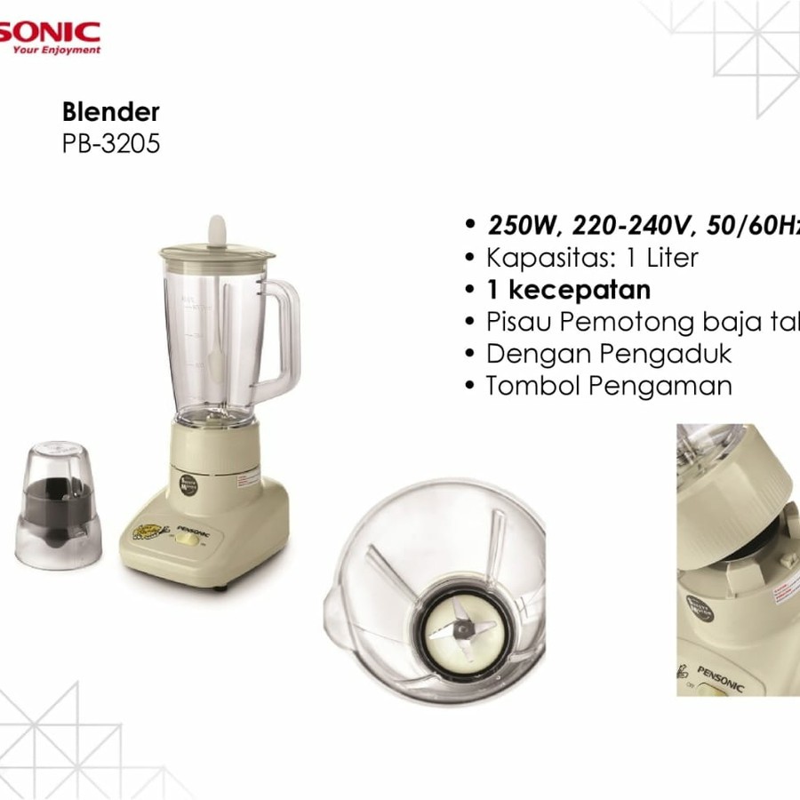 BLENDER PENSONIC PB-3205 ( 1 Liter )