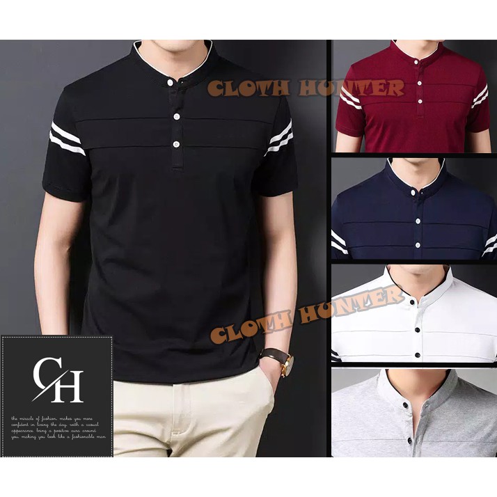 Zayn Kaos Polo Pria Polos Kerah Mandarin Shanghai Kaos Zayn Kaos Polo Pria Polos Kerah Mandarin Shanghai Kaos