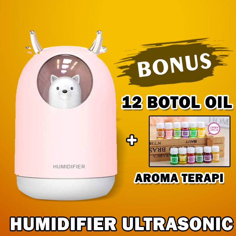 Humidifier Diffuser Aromaterapi Defuser air furifer Essential Oil Aromatherapy Disfuser Ultrasonic Pelembab Udara pengharum ruangan